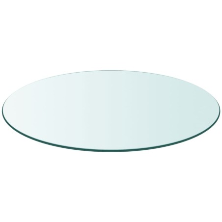 Dessus de table ronde en verre trempé 800 mm