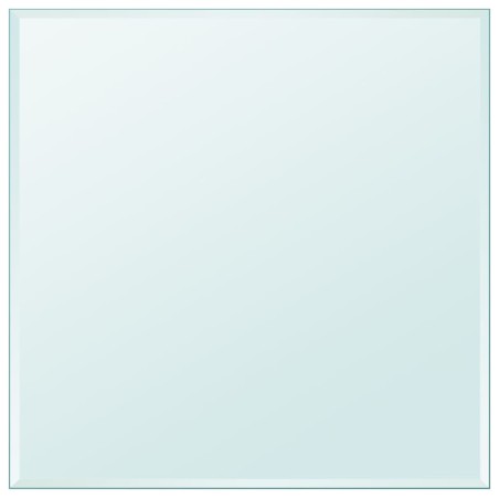 Dessus de table carré en verre trempé 800 x 800 mm