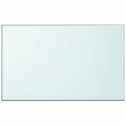 Dessus de table rectangulaire en verre trempé 1000 x 620 mm