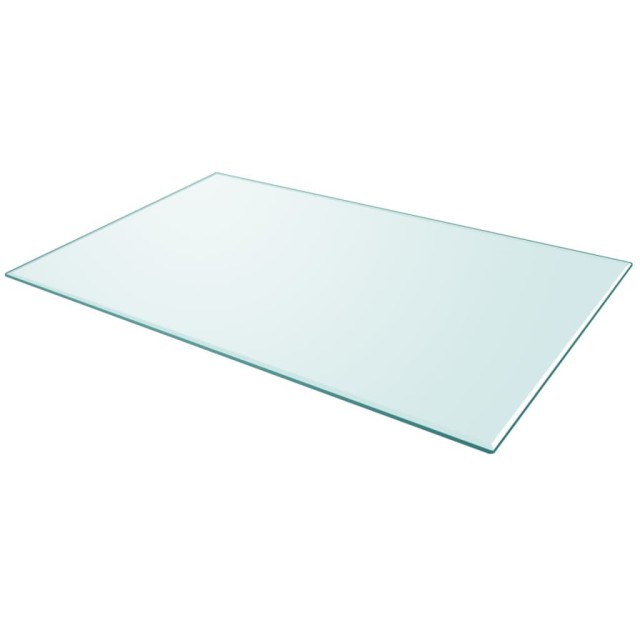 Dessus de table rectangulaire en verre trempé 1000 x 620 mm