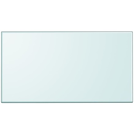 Dessus de table rectangulaire en verre trempé 1200 x 650 mm