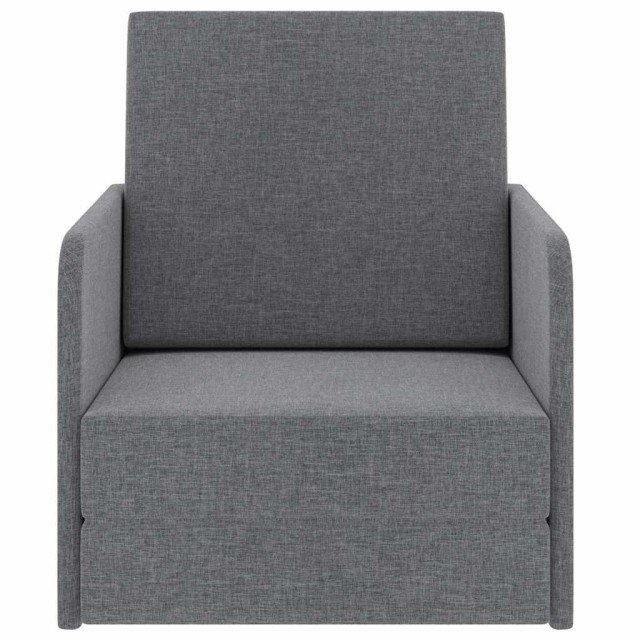 Fauteuil convertible gris clair tissu