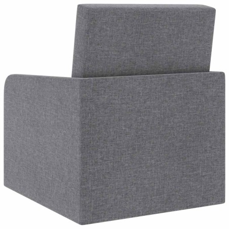 Fauteuil convertible gris clair tissu