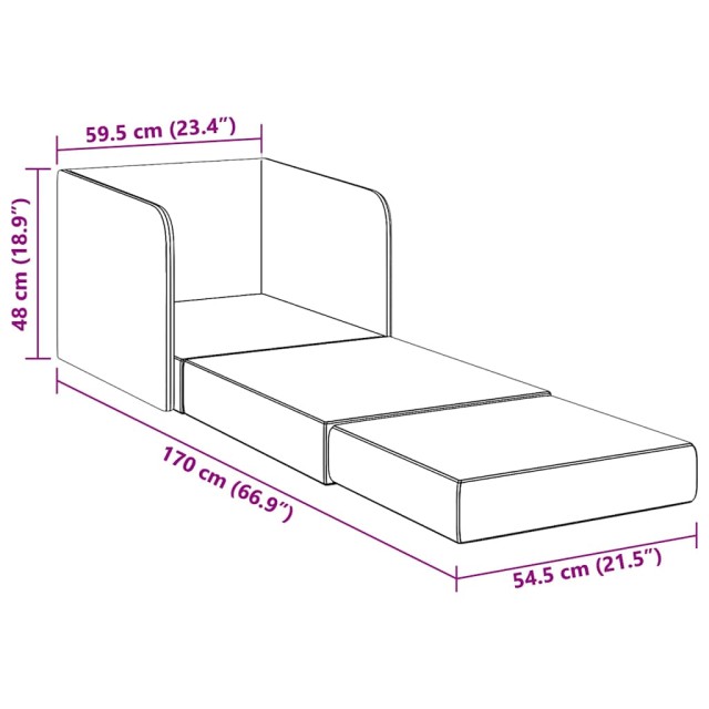 Fauteuil convertible gris clair tissu