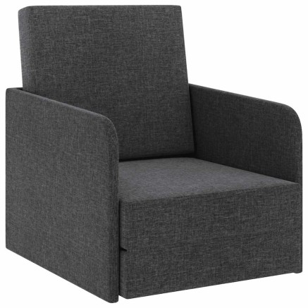 Fauteuil convertible gris foncé tissu 2