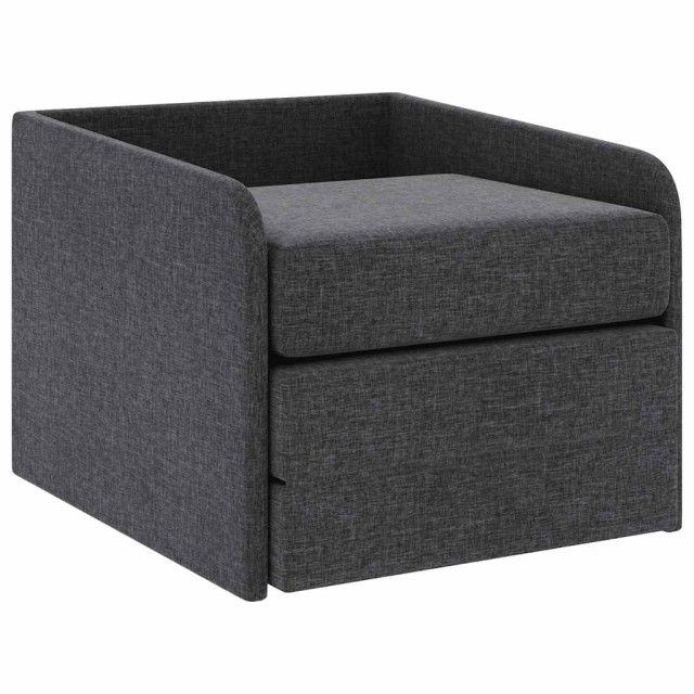 Fauteuil convertible gris foncé tissu