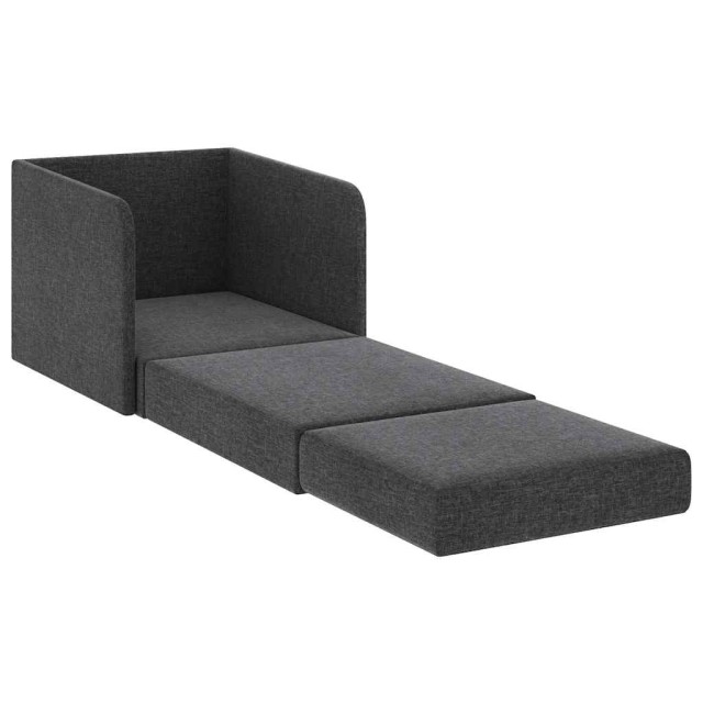 Fauteuil convertible gris foncé tissu