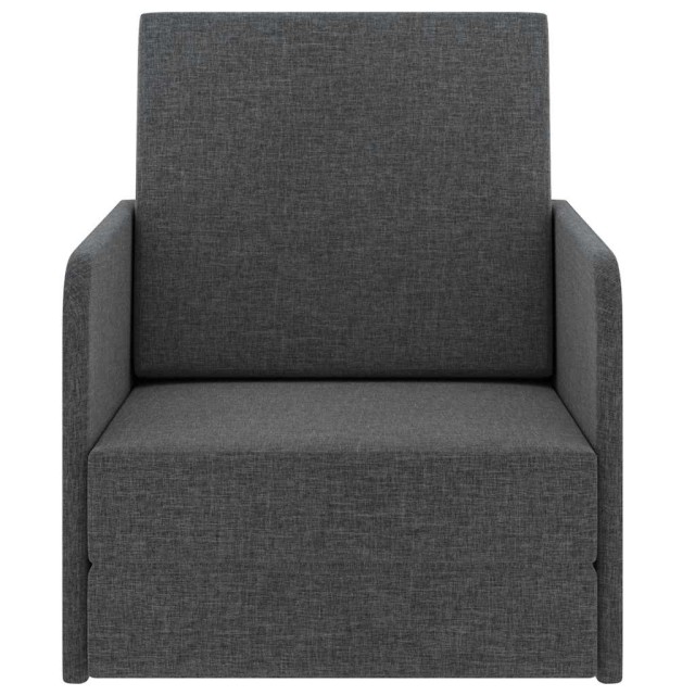 Fauteuil convertible gris foncé tissu