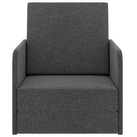 Fauteuil convertible gris foncé tissu