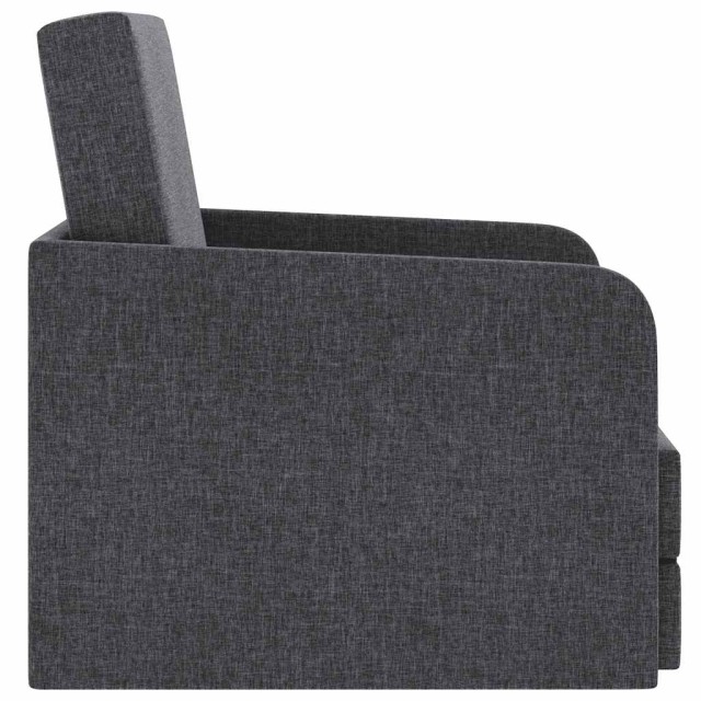 Fauteuil convertible gris foncé tissu