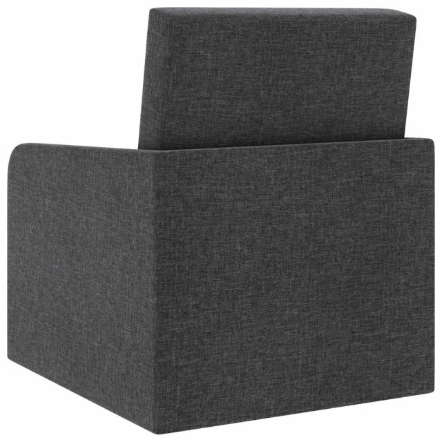 Fauteuil convertible gris foncé tissu