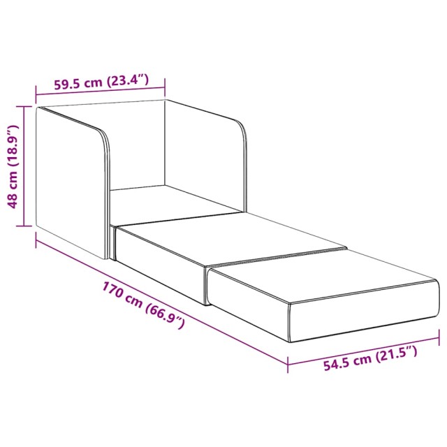 Fauteuil convertible gris foncé tissu