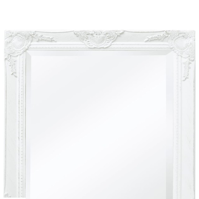 Miroir mural style baroque 100x50 cm blanc