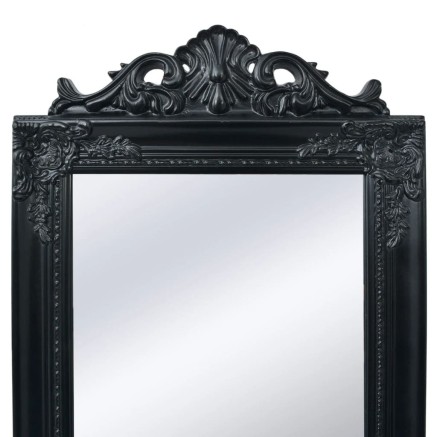 Miroir sur pied Style baroque 160x40 cm Noir 2