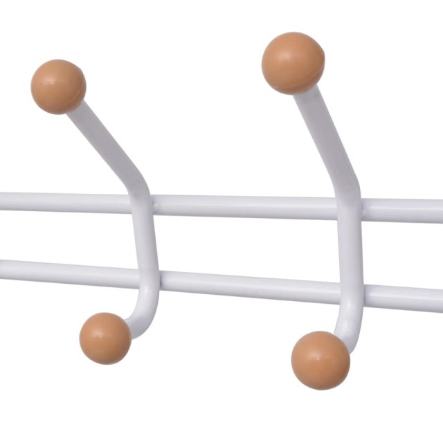 Porte-manteau avec rangement de chaussures 68x32x182,5cm Blanc