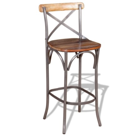 Tabouret de bar Bois de récupération massif 2