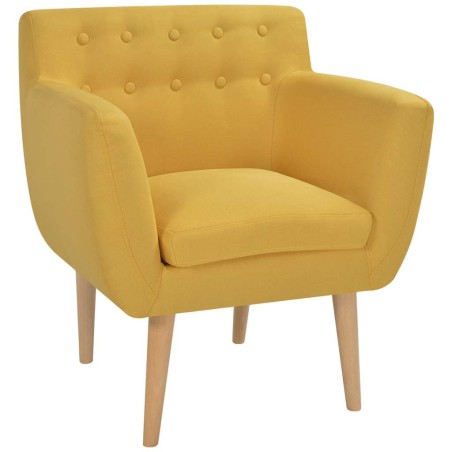 Fauteuil jaune tissu