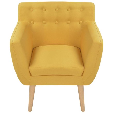 Fauteuil jaune tissu 2