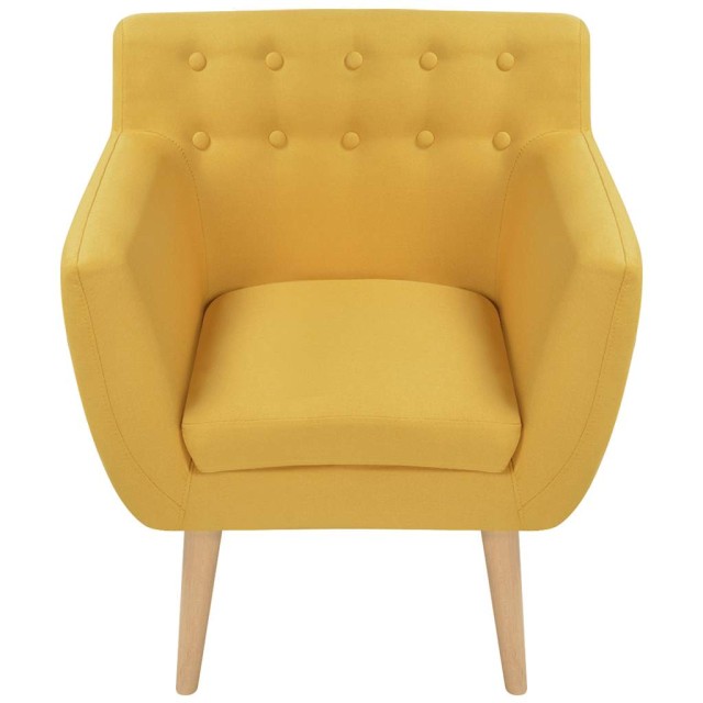 Fauteuil jaune tissu