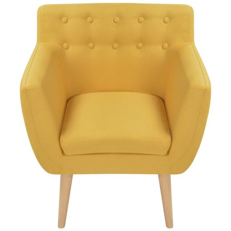Fauteuil jaune tissu