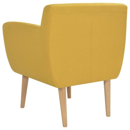 Fauteuil jaune tissu