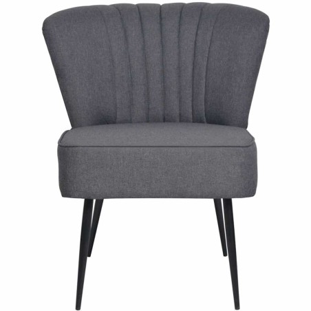 Chaise de cocktail gris foncé tissu