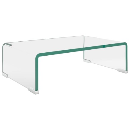 Meuble TV/pour moniteur 40x25x11 cm verre transparent 2