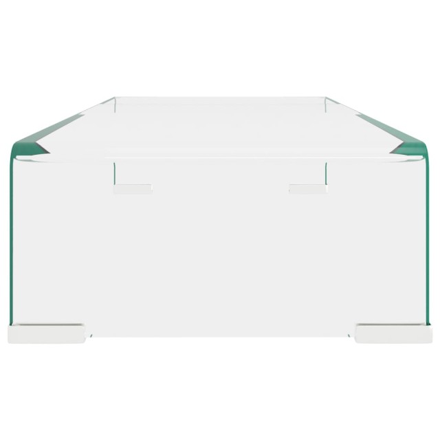 Meuble TV/pour moniteur 60x25x11 cm verre transparent