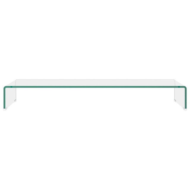 Meuble TV/pour moniteur 100x30x13 cm verre transparent