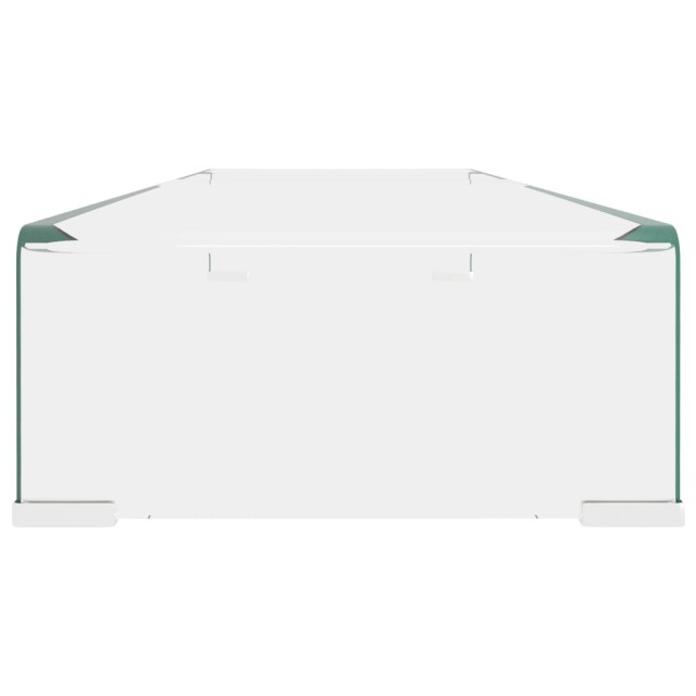 Meuble TV/pour moniteur 100x30x13 cm verre transparent