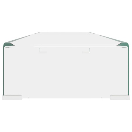 Meuble TV/pour moniteur 100x30x13 cm verre transparent