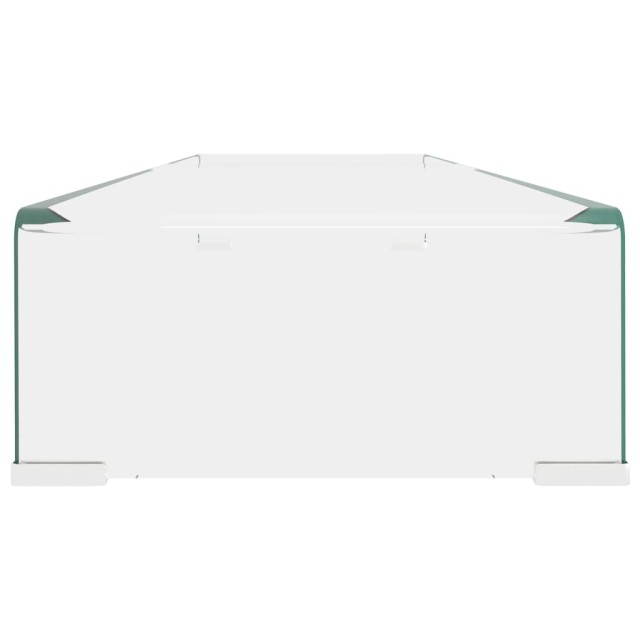 Meuble TV/pour moniteur 110x30x13 cm verre transparent