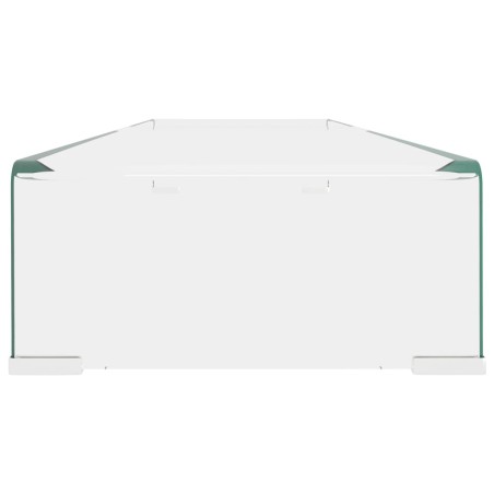 Meuble TV/pour moniteur 110x30x13 cm verre transparent