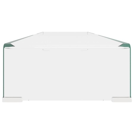 Meuble TV/pour moniteur 120x30x13 cm verre transparent