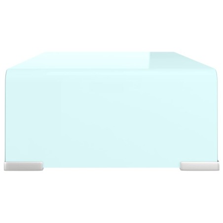 Meuble TV/Support pour moniteur 40x25x11 cm verre vert