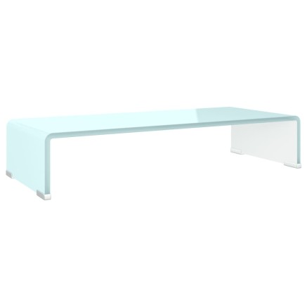 Meuble TV/Support pour moniteur 60x25x11 cm verre vert 2