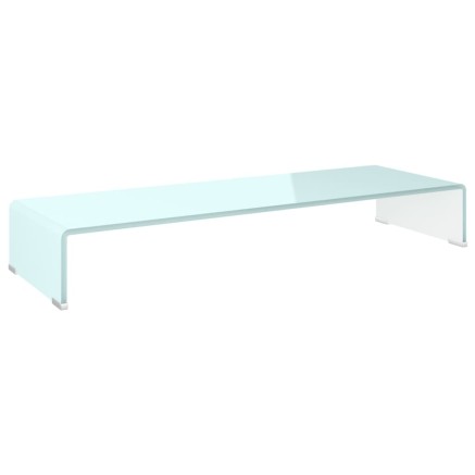 Meuble TV/Support pour moniteur 90x30x13 cm verre vert 2