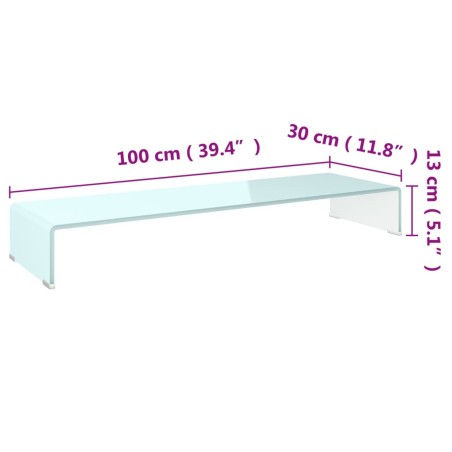 Meuble TV/Support pour moniteur 100x30x13 cm verre vert