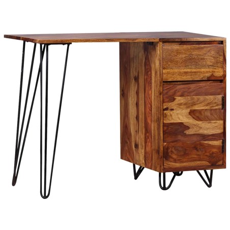 Bureau avec 1 tiroir et 1 armoire Bois massif