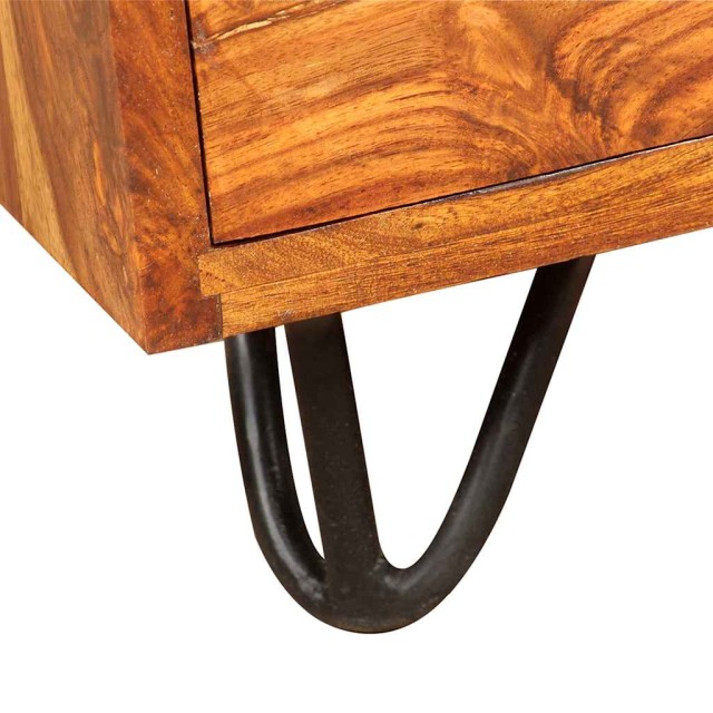 Bureau avec 1 tiroir et 1 armoire Bois massif