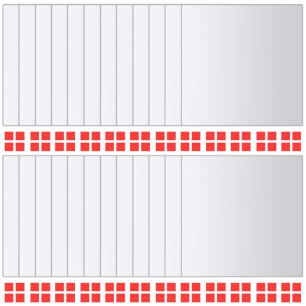 Carreau de miroir 24 pcs Carré Verre 2