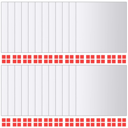 Carreau de miroir 24 pcs Carré Verre