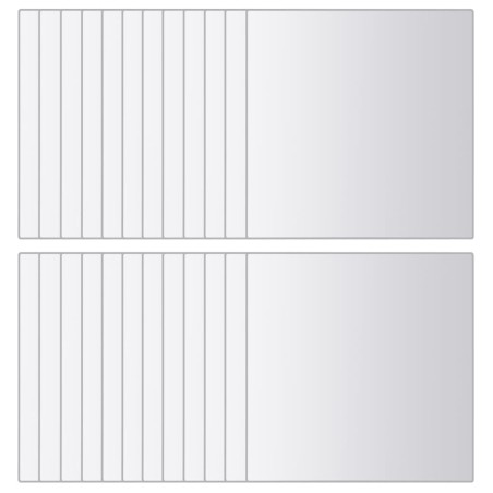 Carreau de miroir 24 pcs Carré Verre