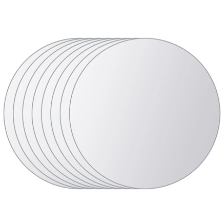 Carreau de miroir 8 pcs Rond Verre 2