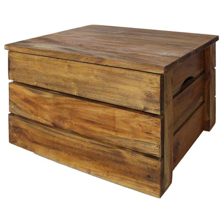 Ensemble de caisse de rangement 2 pcs bois d'acajou massif