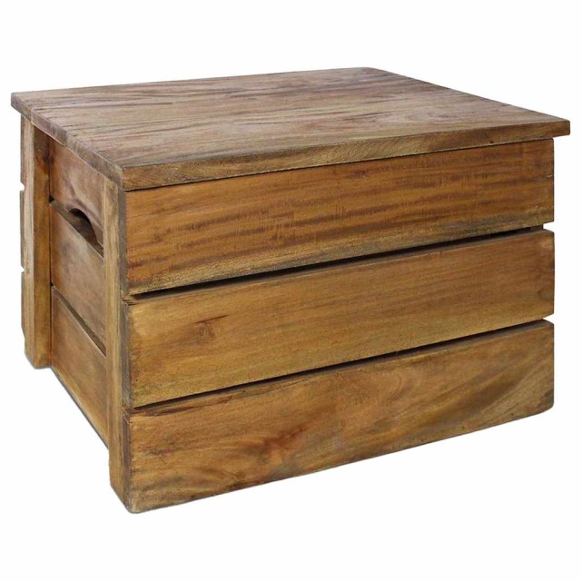 Ensemble de caisse de rangement 2 pcs bois d'acajou massif