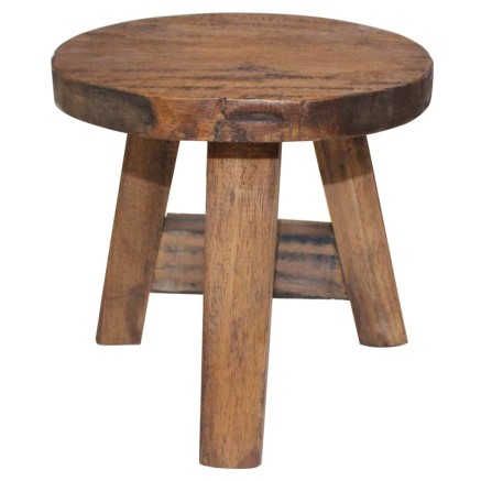 Tabouret bois d'acajou massif