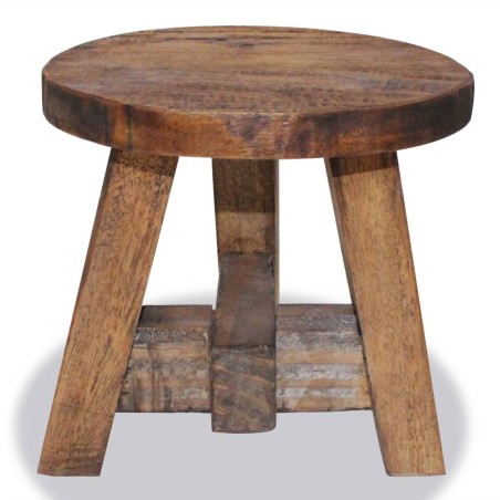 Tabouret bois d'acajou massif