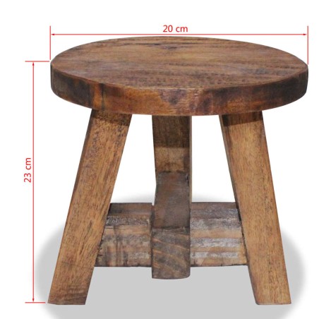 Tabouret bois d'acajou massif