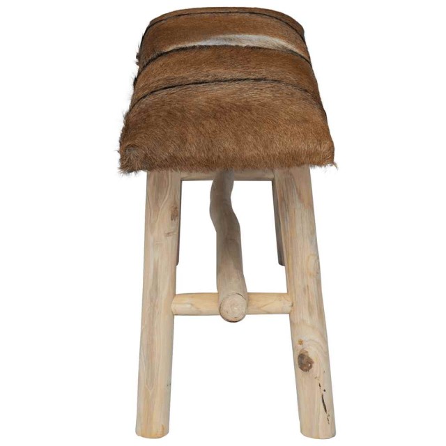 Banc cuir de chèvre Teck